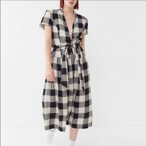 UO Checkered MIDI Dress
